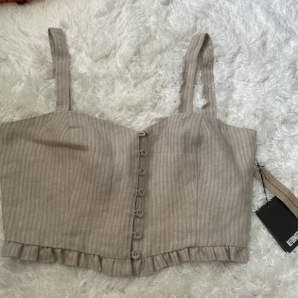 Reformation crop top w/ tags (minor stains)